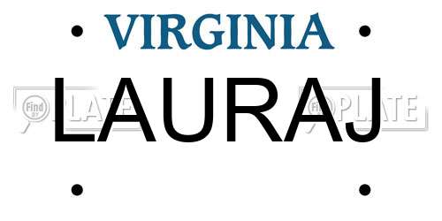 LAURAJ Virginia License Plate