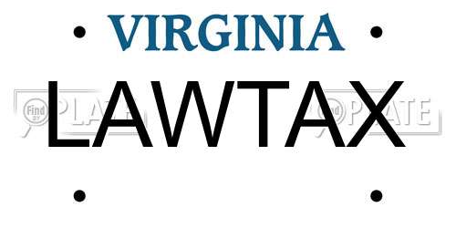 LAWTAX Virginia License Plate