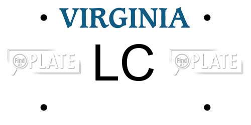 LC Virginia License Plate