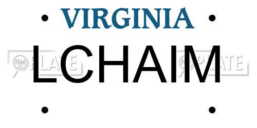 LCHAIM Virginia License Plate