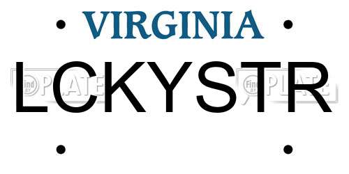LCKYSTR Virginia License Plate