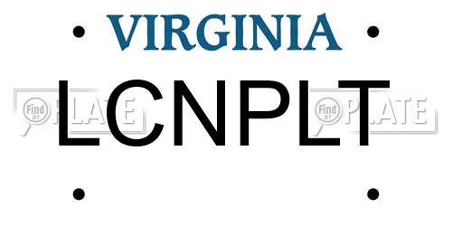 LCNPLT Virginia License Plate