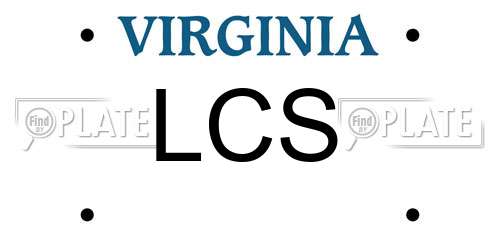 LCS Virginia License Plate