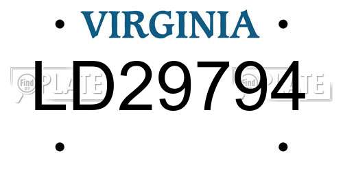 LD29794 Virginia License Plate