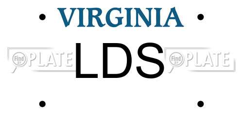 LDS Virginia License Plate
