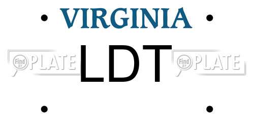 LDT Virginia License Plate