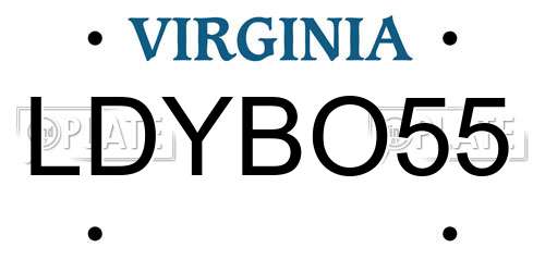 LDYBO55 Virginia License Plate