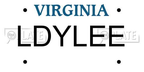 LDYLEE Virginia License Plate