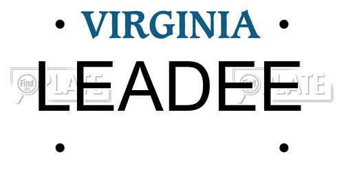 LEADEE Virginia License Plate