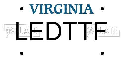 LEDTTF Virginia License Plate