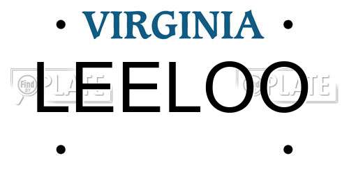 LEELOO Virginia License Plate