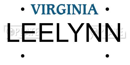 LEELYNN Virginia License Plate