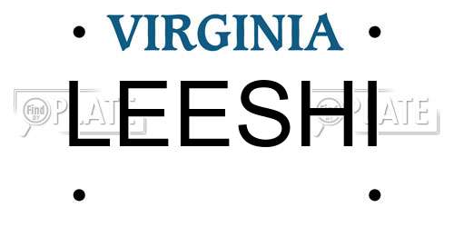 LEESHI Virginia License Plate