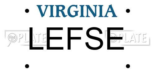 LEFSE Virginia License Plate