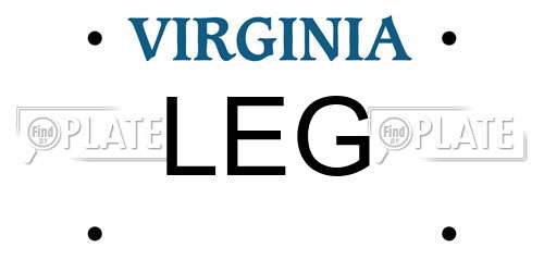 LEG Virginia License Plate