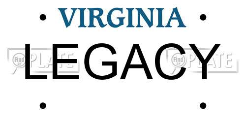 LEGACY Virginia License Plate