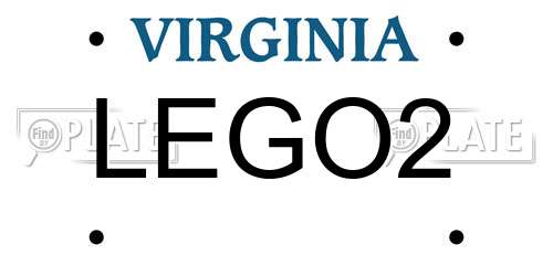 LEGO2 Virginia License Plate