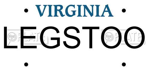 LEGSTOO Virginia License Plate