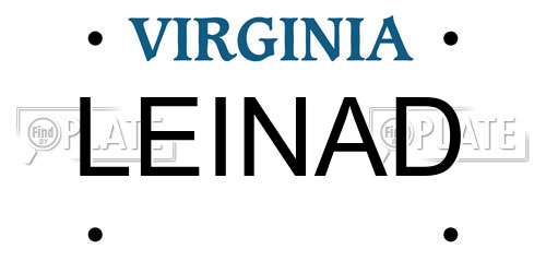 LEINAD Virginia License Plate