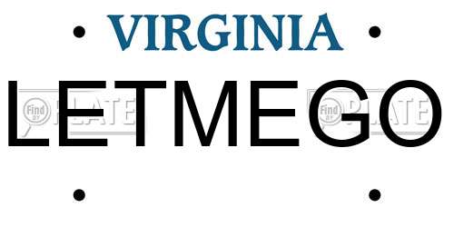 LETMEGO Virginia License Plate