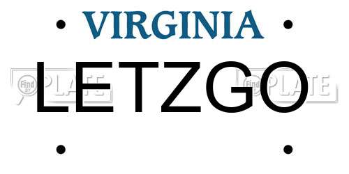 LETZGO Virginia License Plate