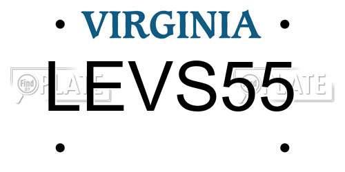 LEVS55 Virginia License Plate
