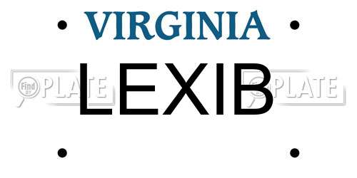 LEXIB Virginia License Plate