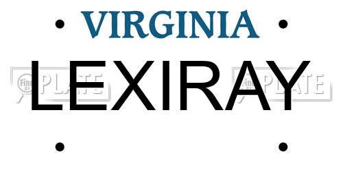 LEXIRAY Virginia License Plate