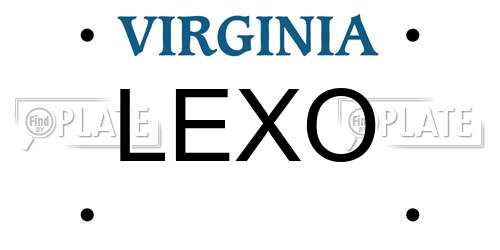 LEXO Virginia License Plate