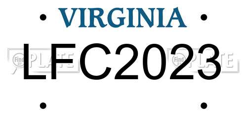 LFC2023 Virginia License Plate