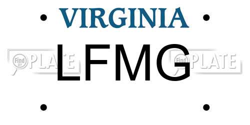 LFMG Virginia License Plate