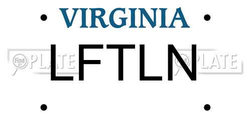 LFTLN Virginia License Plate