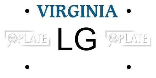 LG Virginia License Plate