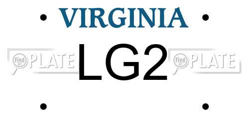 LG2 Virginia License Plate