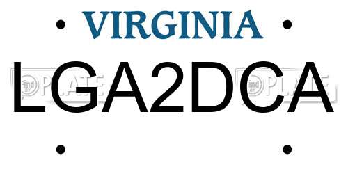 LGA2DCA Virginia License Plate