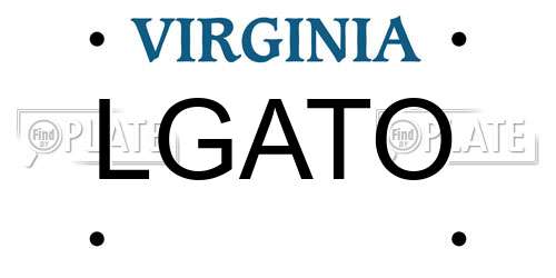 LGATO Virginia License Plate