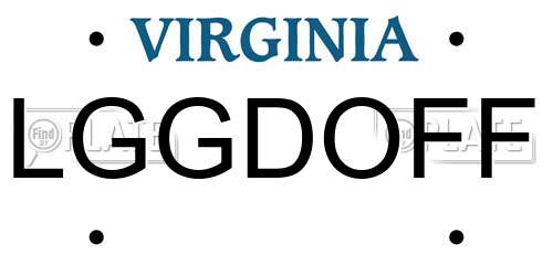 LGGDOFF Virginia License Plate
