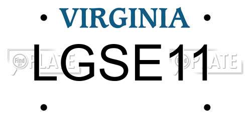 LGSE11 Virginia License Plate