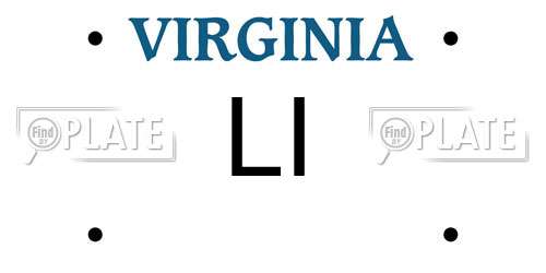 LI Virginia License Plate