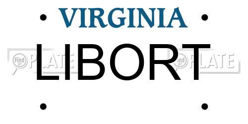 LIBORT Virginia License Plate