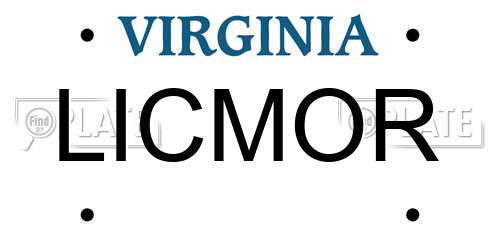 LICMOR Virginia License Plate