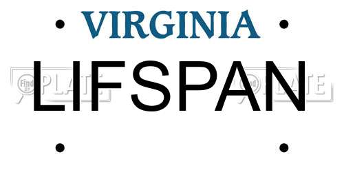 LIFSPAN Virginia License Plate