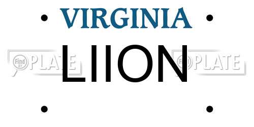 LIION Virginia License Plate