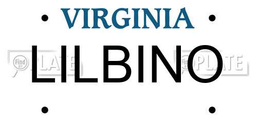 LILBINO Virginia License Plate