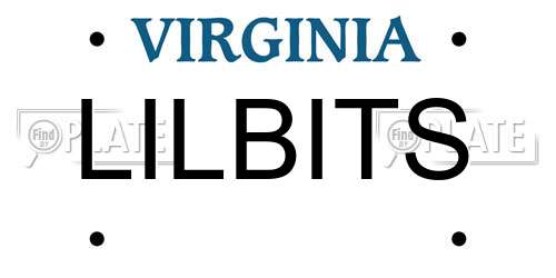 LILBITS Virginia License Plate