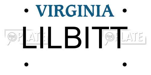 LILBITT Virginia License Plate