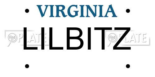 LILBITZ Virginia License Plate