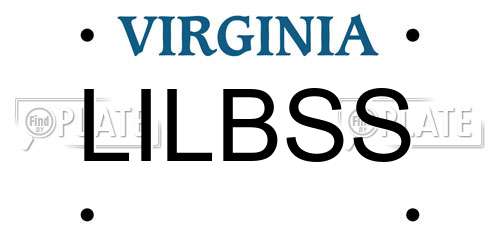 LILBSS Virginia License Plate