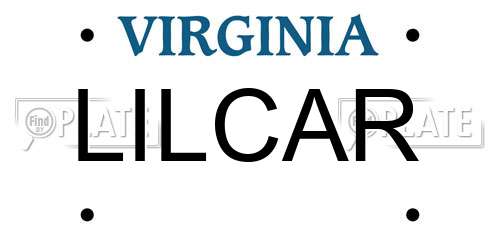 LILCAR Virginia License Plate