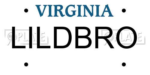 LILDBRO Virginia License Plate